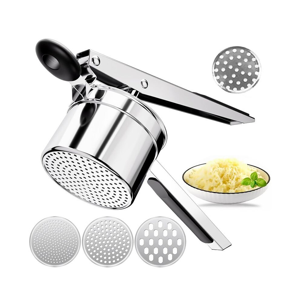 Potato Ricer With 4 Discs, Heavy Duty Stainless Steel Potato Masher And Ricer For Mashed Potatoes Tool, Lemon Squeezer 6131627779339