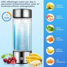 Hydrogen Water Bottle, Portable 16OZ, Rechargeable Hydrogen Water Bottle for Travel, Home, Office