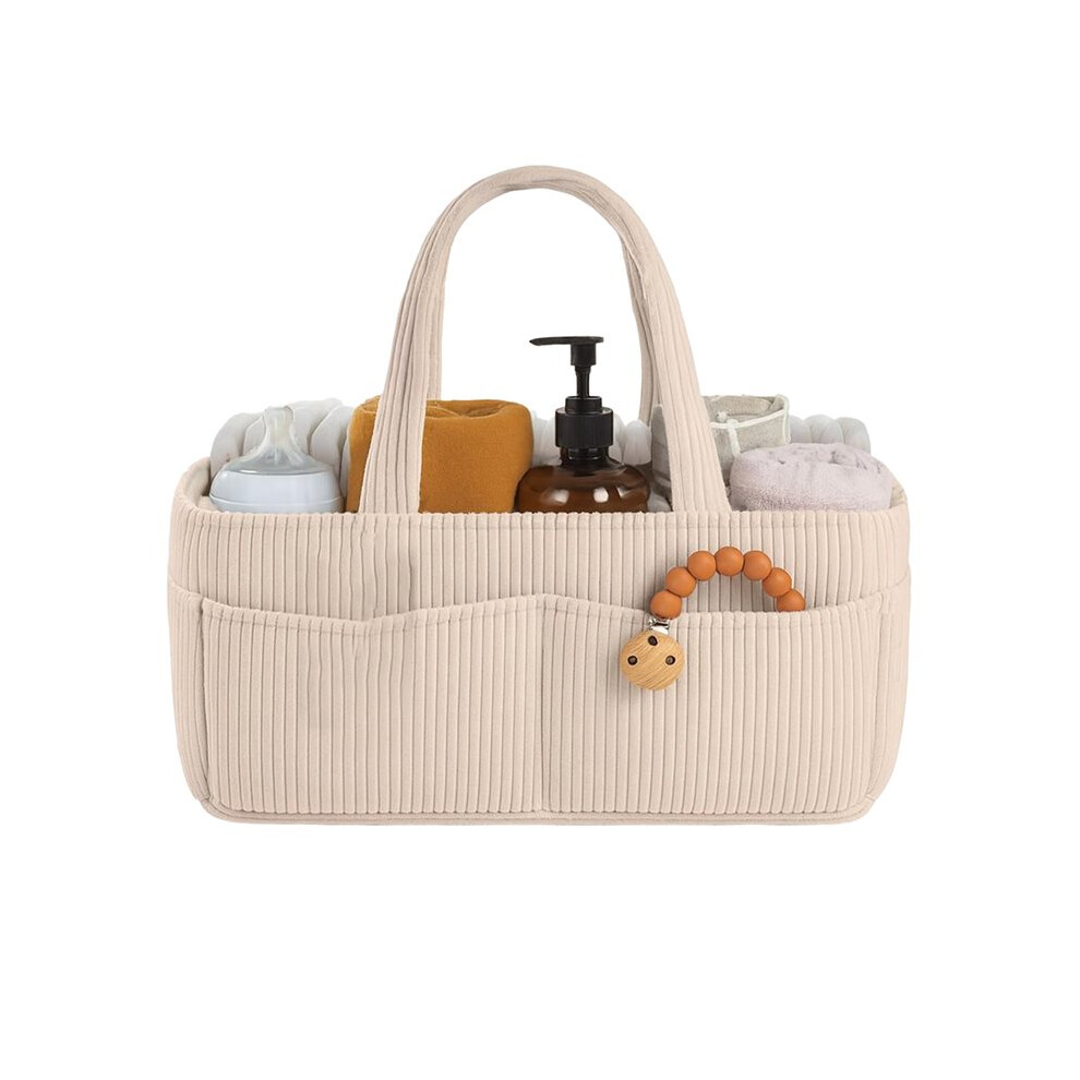 Baby Diaper Caddy Organizer For Changing Table - Stylish Nursery Storage Basket, Newborn Essentials, Baby Shower Gifts Exogio