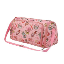 Oxford Fabric Large Capacity Knitting Yarn Organizer Bag Travel Tote With Pockets Pink Crochet Hook Accessories