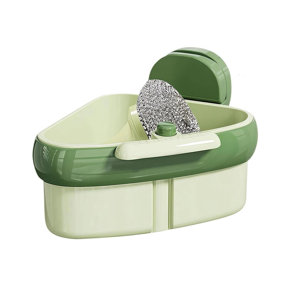 Suction Cup Sink Corner Rack, Corner Sink Strainer Basket With Drainage Holes & Automatic Dumping, Food Waste Catcher 6133752351787