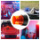 2Pcs Rotating Strobe Light, 360 Degree Rotating Light, Disco Bar Party Decorative Light Red 3