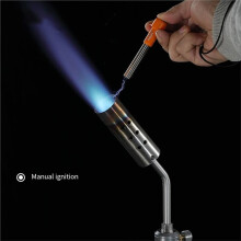 MT-3915-CB Cassette Type Flamethrower with Preheating Pipe, Barbecue Fire Point, Stainless Steel Fierce Flame Spray Gun