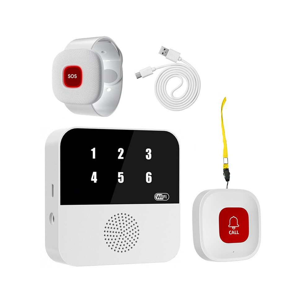 Wireless Wifi Elderly Caregiver Pager Sos Bracelet Call Button Alert System For Seniors Patients Home Old Helping 6133869918637