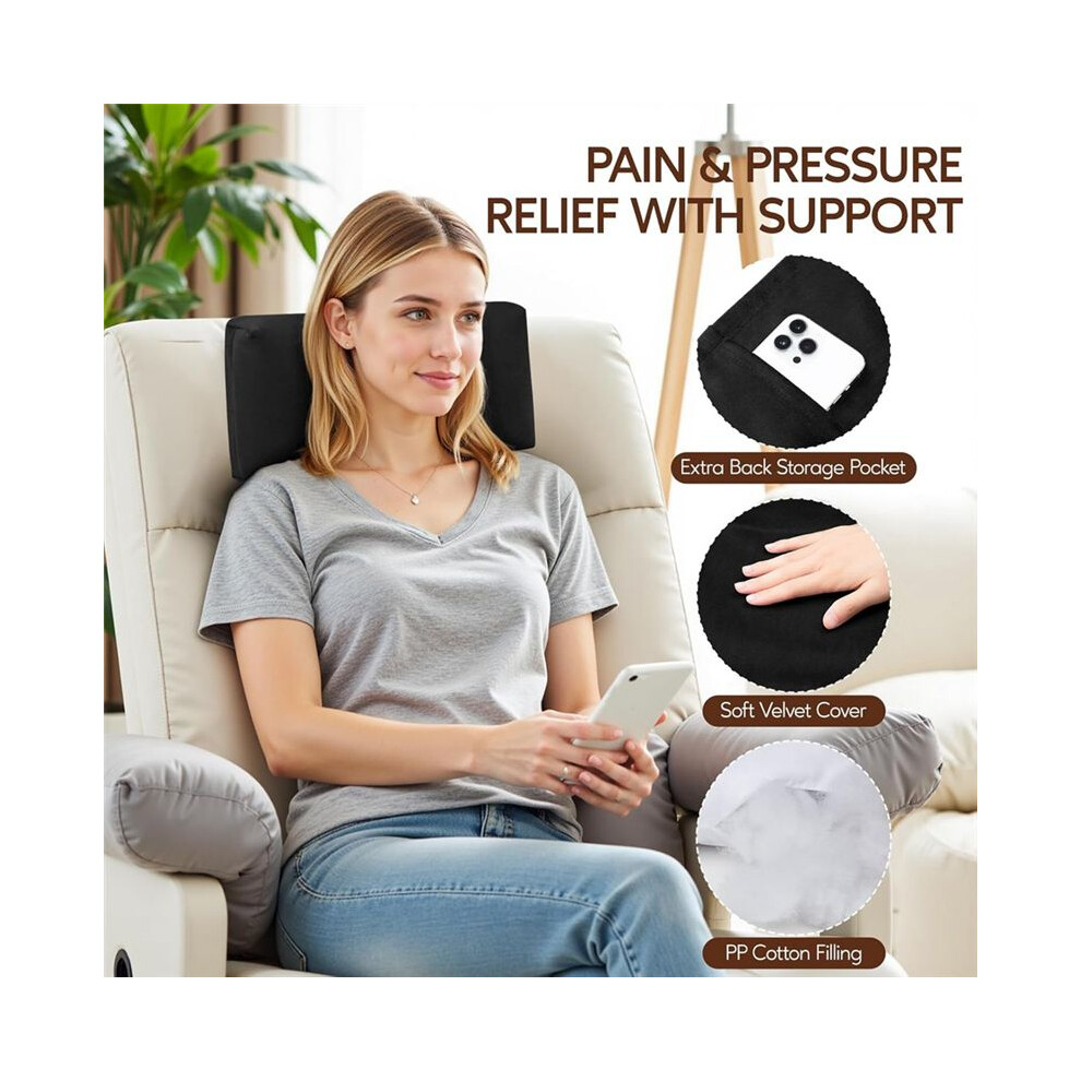 Neck Pillow For Recliner Chair, Adjustable Recliner Pillow For Headrest, Soft Velvet Non-Slip Head Pillow For Recliner B 6133381078871