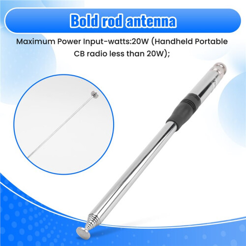 Antena de 27 Mhz 9 Polegadas um 51 Polegadas TelescóPicas/Haste Antenas HT para RáDio PortáTil/PortáTil CB com Conector BNC 1