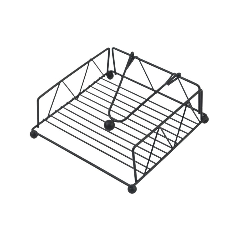 Napkin Holder For Table, Flat Napkins Holder With Weighted, Windproof Paper Napkin Holders, Metal Napkin Dispenser Black 4712366703131