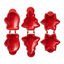 Christmas Tree Snowflake Mittens Hand Pie Molds Autumn Pocket Pie Press Mold for Baking 3 Sizes Durable Food-Grade Material