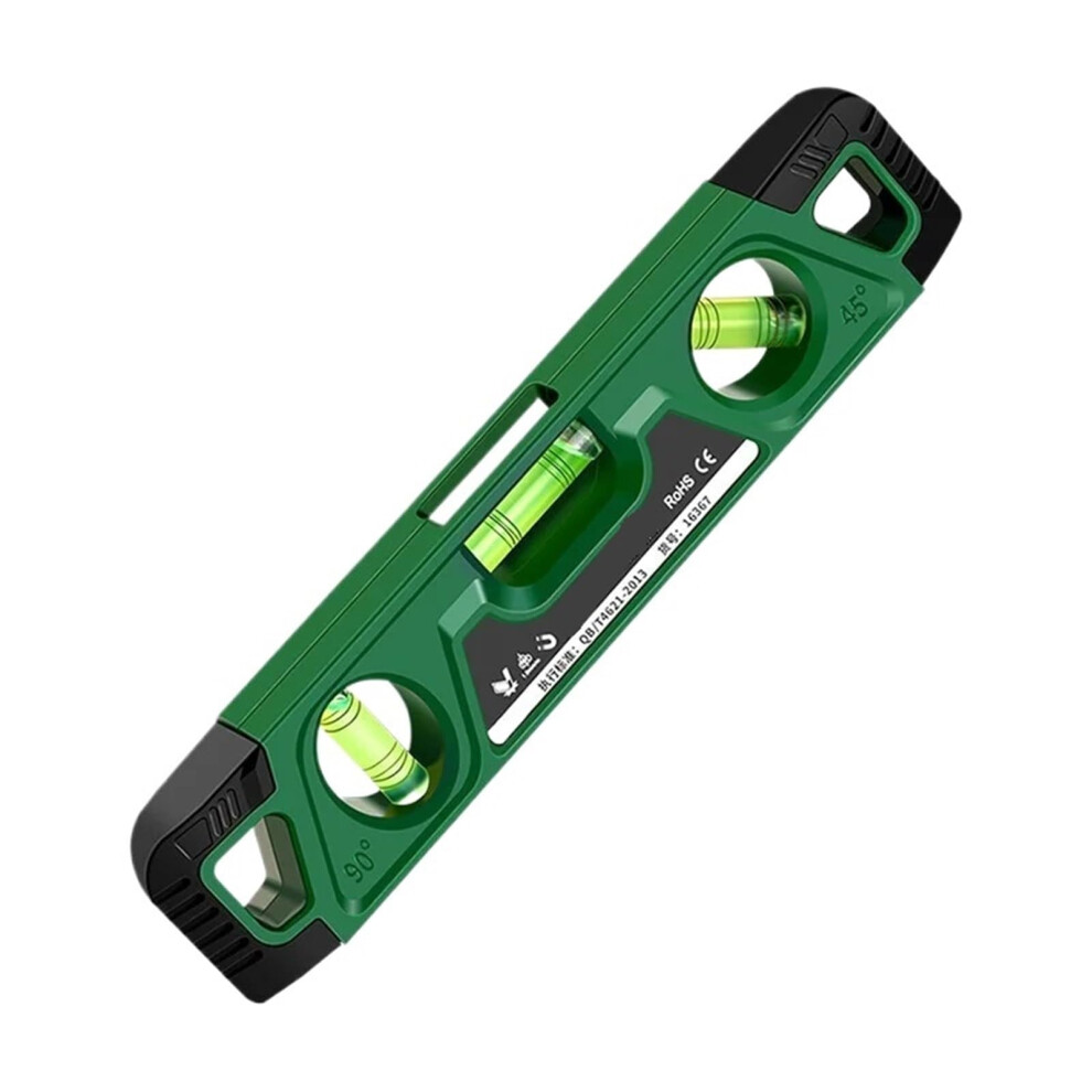 Magnetic Level Ruler 225Mm Three Bubbles 0 Deg 45 Deg 90 Deg Precision Horizontality Gauge Shockproof Measuring 9001264006907