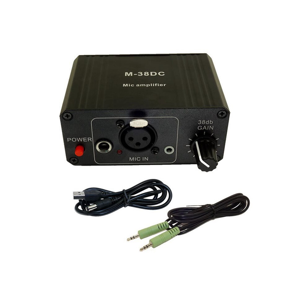 Protable Microphone Preamp 48V Phantom Power High Gain Xlr Output Mic Preamplifier For Dynamic/Condenser Microphone A 6134218507861