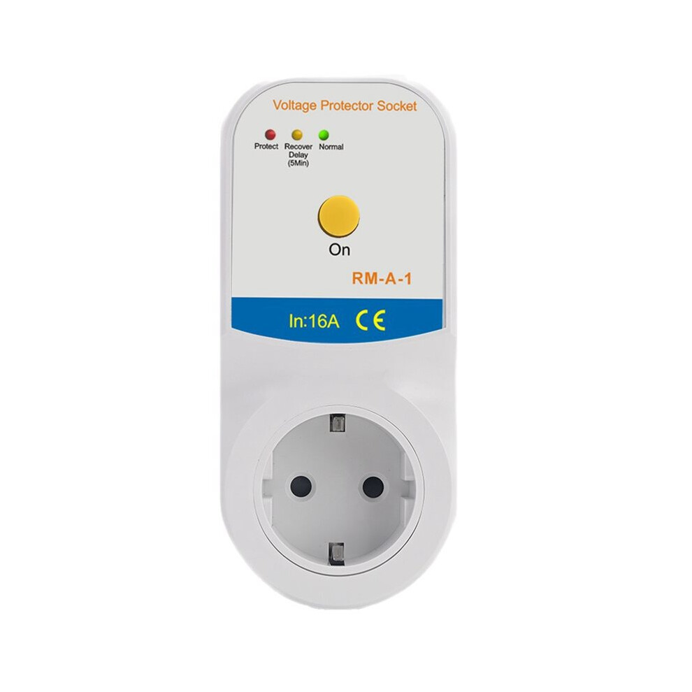Automatic Voltage Protector Socket Switch 16A Power Surge Protection Eu Socket Type Volt Safe For Home Appliance 6131627789390
