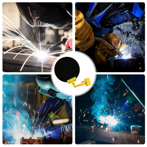 Sturdy Welding Face Cover to Shield Against-Square Yellow 2
