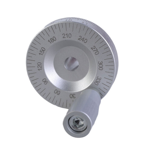 Silver Revolving Handle Wheel for Lathe-Inner diameter 8mm