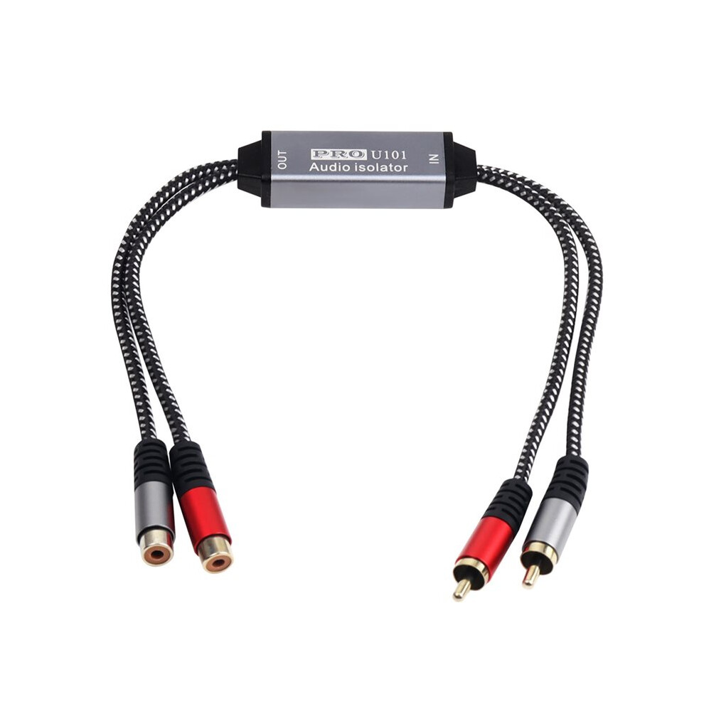 2-Way RCA Audio Isolator Audio Noise Filter RCA Audio Current Noise Eliminator Isolator Audio Signal Noise Reducer-image-OPC-PNRF695-NEW