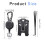 2Pack Heavy Duty Extendable Key Chains, 2 Removable Lanyards and 2 ID Sleeves, Retractable ID Card Holder 6