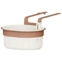 Sink Hanging Strainer Basket Openable Bottom Cover Detachable, Multifunctional Drain Garbage Filter Kitchen Bas White