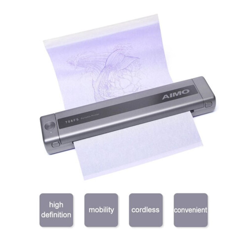 AIMO T08FS Portable Tattoo Thermal Printer Wireless Tattoo Transfer Machine for Smartphone and PC 2