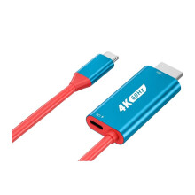 For Switch2/1 Type C to -Compatible Cable for Game HDTV 4K 1080P 60hz Compatible with LaptopTablet MobilePhone