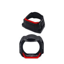 1 Pair LED Halo Rings Shroud for 3 Inch Round Projector Lens with DRL Light Angel Eye Red