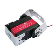 Servo Robotico Digitale In Metallo A Doppio Albero RDS51150 da 150 Kg e 12 V con Staffa di Montaggio A U, Impermeabile A 270 Gradi