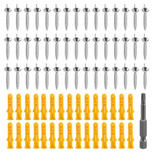 50 Uds Clavos Sin Costura Tornillo de Doble Cabeza Placa Base de Madera Maciza Clavos Sin Costura LíNea de Pie Clavos Especiales Tornillos de