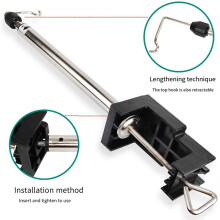 Soporte para Amoladora Rotativa de Eje Flexible Tipo Abrazadera, Soporte TelescóPico para Molino EléCtrico, Soporte de Escritorio, Gancho para Banco