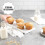 Bandeja Rectangular para Servir con Tapa, Soporte Rectangular para Tartas de Acrílico con Vetas Marmoladas, Expositor Rectangular para Repostería. 6