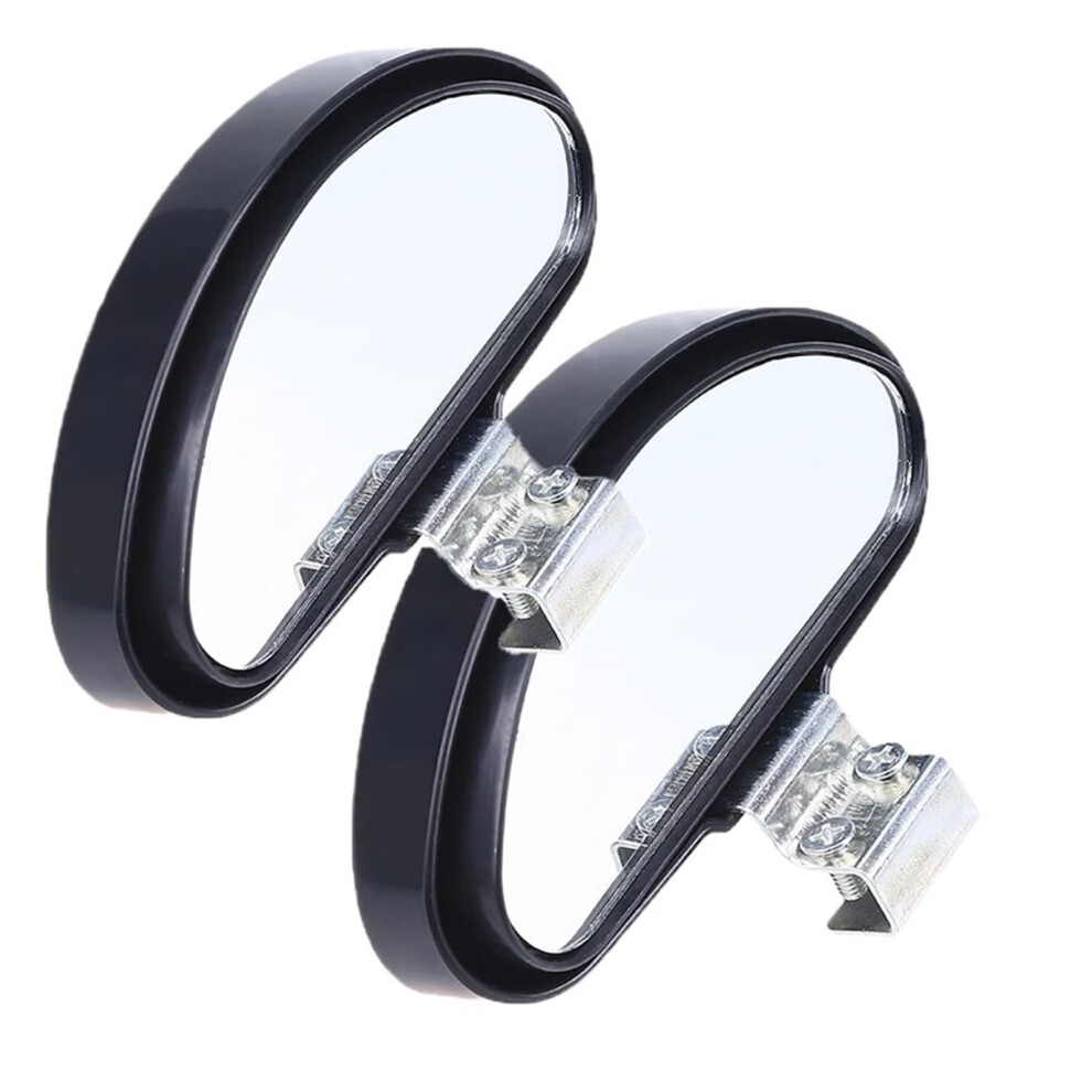 2Pcs Adjustable Blind Spot Mirror With Wide Angle Vision For Car And Truck Frameless Design 9426802844849