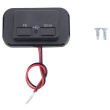 Presa Caricabatteria per Auto USB + PD 12V/24V Adattatore di Alimentazione per Presa Splitter di Ricarica USB per Moto Camper-Camion ATV Barca Auto RV