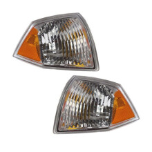 Turn Signal Corner Park Lights DOT Approved Two Piece Set Orange Clear Lens for 20072010 Jeep Compass
