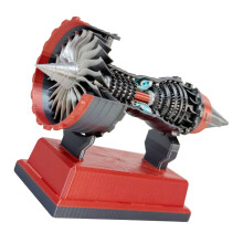 Pädagogisches Turbofan-Triebwerksmodell, 3D-Druckspielzeug-Rot