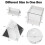 4 Pack K9 Optical Crystal Photography Prism Set,Include 55mm ,50mm Square and Triangular Prism, 60mm Optical Pyramid 8