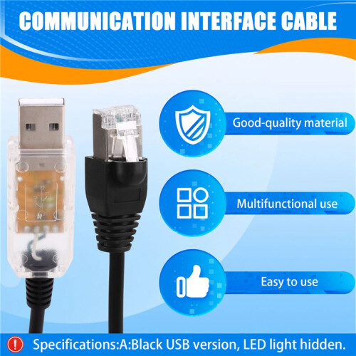 FTDI FT232RL Chip USB to RJ45 Cable RS485 Serial Port Delta IFD6500 Data Upgrade Cable Communication Interface Cable B 1