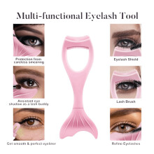 Strumento Per Trucco 3 nel 1 Per Ciglia Applicatore Per Mascara Superiore e Inferiore nel Silicone Lash Guard Strumento Riutilizzabile Per Trucco