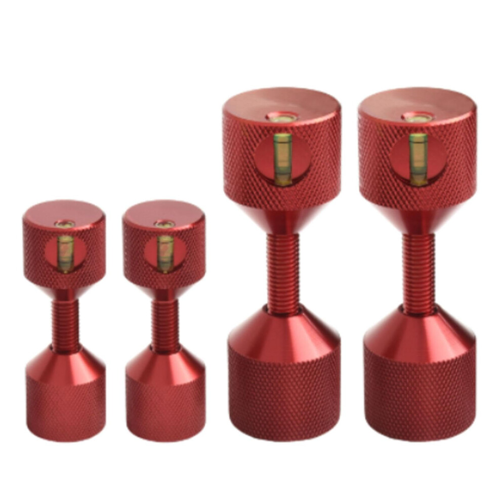 4Pcs Two Hole Flange Alignment Pin Set With Builtin Level, Precision Aluminum, Red 9001264007720
