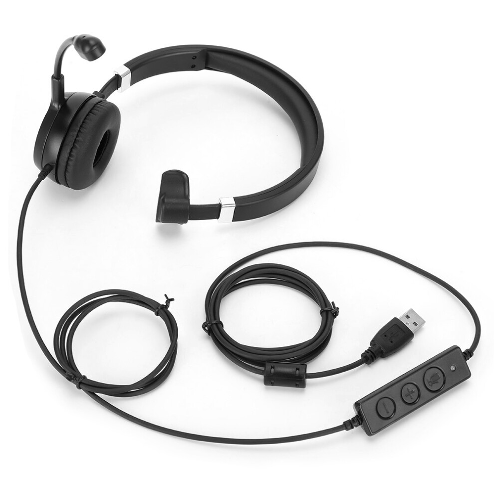 Wired Usb Headset With Noise Cancelling Microphone Enhanced Sound Lightweight Durable Design In Line Controls Comfort Tested Wideband Audio Technology 9416038577246