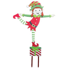 Weihnachtselfen-Gartenstecker,