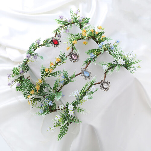 Φημισμένο Floral Halo, Απλό Χαριτωμένο Κομψό Σχεδιασμό Ελαφρύ και Άνετο, Ρυθμιζόμενο 2