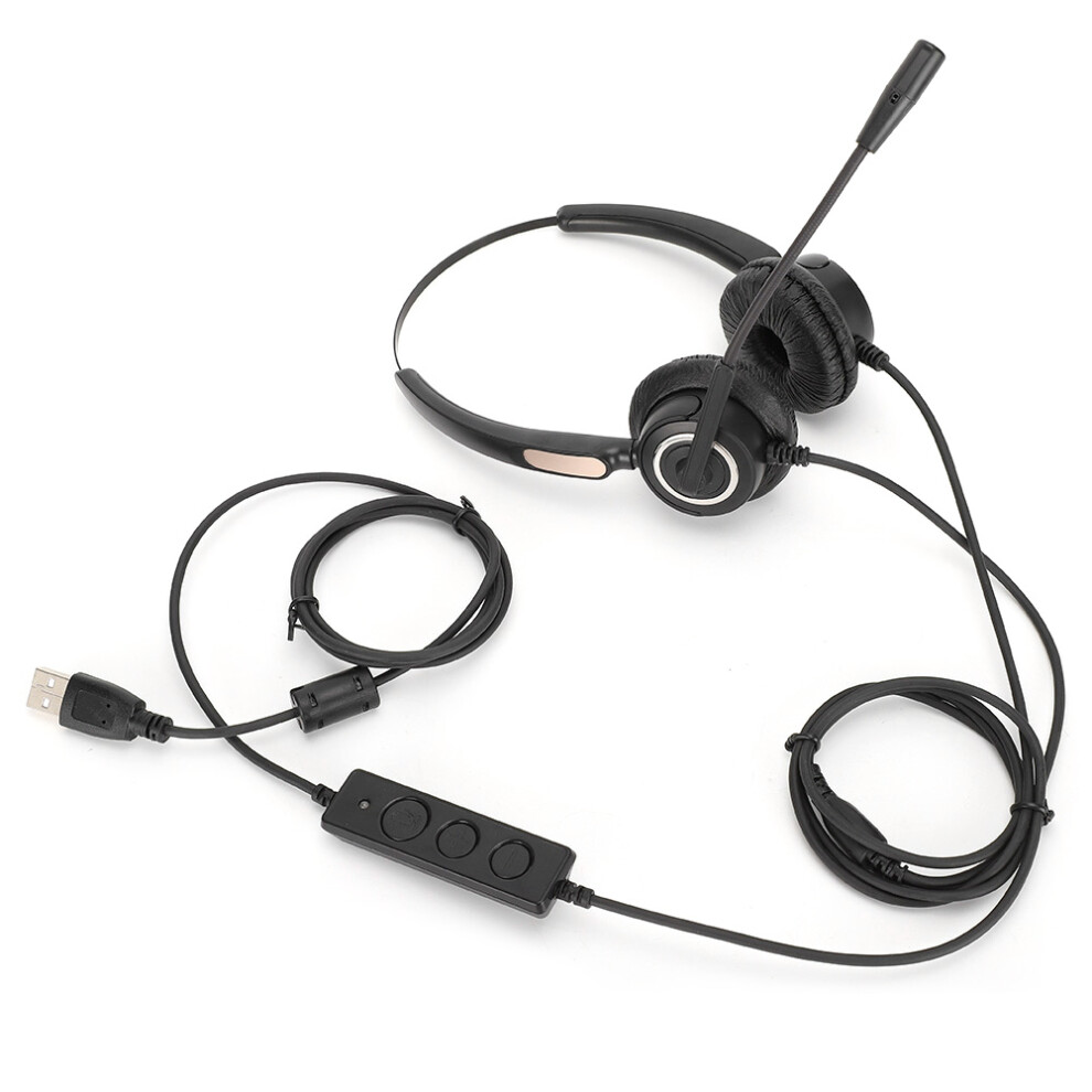 Usb Headset For Laptop With Noise Reduction Mic And Inline Controls, Echo Suppression Pc Headphones Compatible With Teams Zoom Skype Online Classes 9416038578717