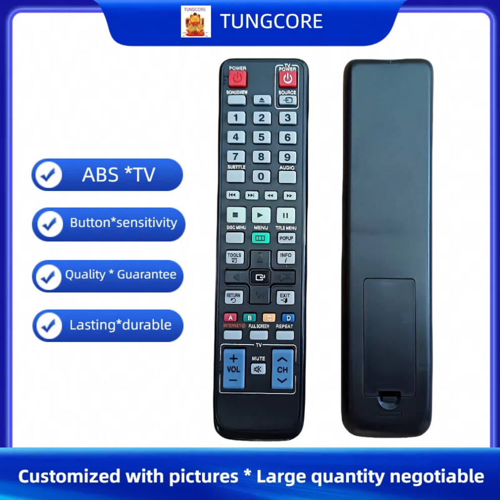 New Remote Control For Samsung Blu-Ray Bd Dvd Player Bd-C5300 Bd-D5490 Bd-5500C Bd-D5700 Ak59-00104R Bd-C6600/Xaa Bd-C5500c Tv 6935161407792