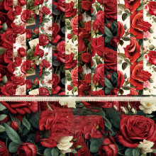 Decorative Paper 15x15cm 48 Sheet SingleSided Scrapbook Paper Red 12 Designs Pattern Valentine's Day Photo Frame 6Inch