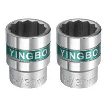 Impact Socket 3/4 Inch Drive 12 Point 30mm Metric Shallow Heavy Duty 40CR Galvanized for Auto