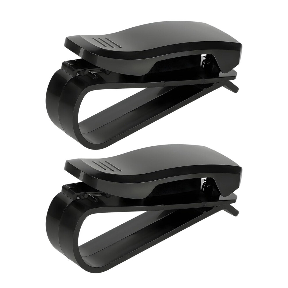 2 Pcs Car Sunglass Holder With Card Clip, Universal Sun Visor Glasses Organizer For Car Suv Truck 9001264008949