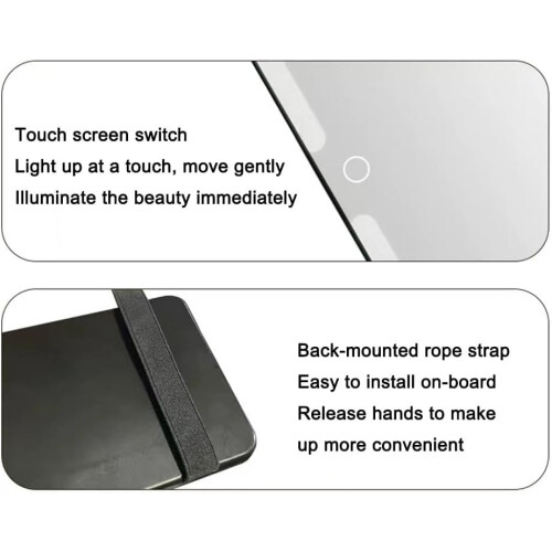 Car Vanity Mirror with Lights, Definition LED Sun Visor Makeup Mirror, Shatterproof White 2