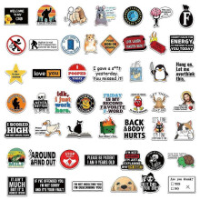 50 Cartoon Prank Emoji Stickers, Graffiti Stickers, Suitcase, Scooter, Guitar, Notebook Stickers