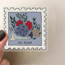 50 transparent cartoon flower stamp stickers in a waterproof, transparent PET pack, perfect for decorating journals, guitars, and notebooks.