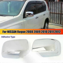 Chrome Rearview Side Mirror Cover for Compatible Nissan Rogue X-Trail 2008-2012