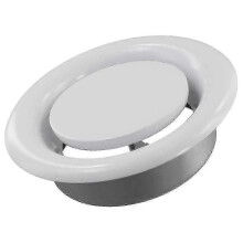 Adjustable Round Air Vent Cover for Ducting and Ventilation, 6 Inch Outlet