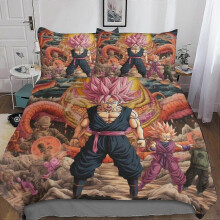 Playful 3D Print Duvet Cover Set with Hidden Zipper Closure - Microfiber Anime Bedding Set with Pillowcases - Perfect for Boys and Girls