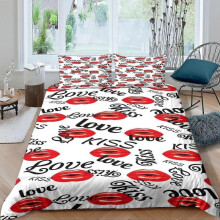 3D Pattern Printed Duvet Cover Set Soft Microfiber Double Bedding